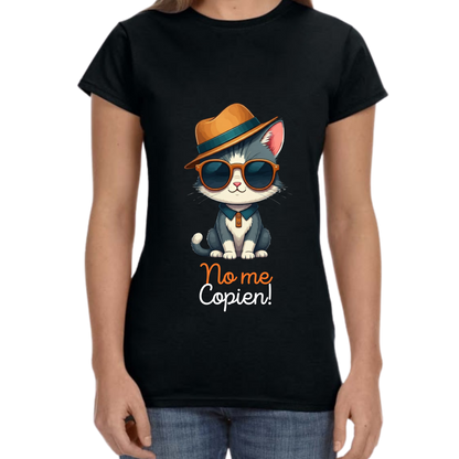 Camiseta de Gato "¡No me Copien!" - Divertida y con Estilo - Vibrancy GG