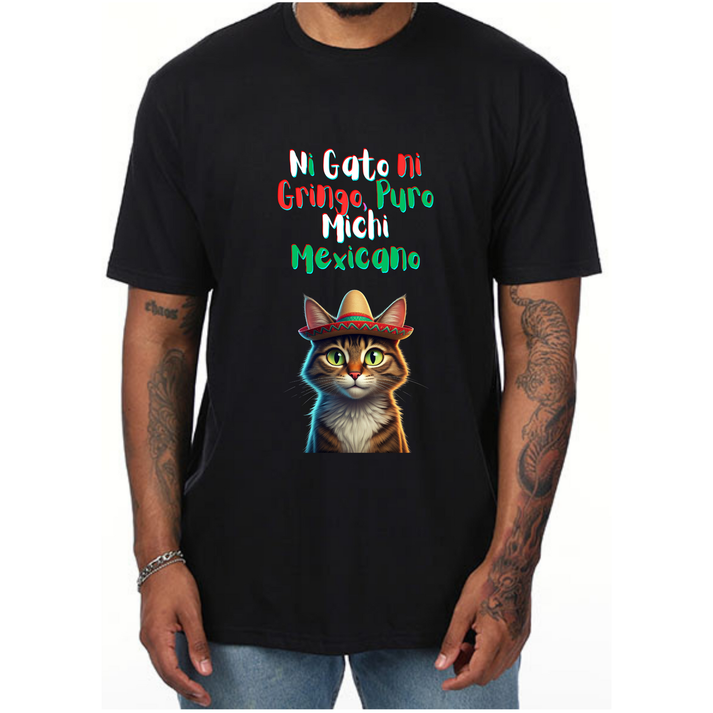 Mexican Cat T-Shirt – Funny Unisex Michi Lover Tee