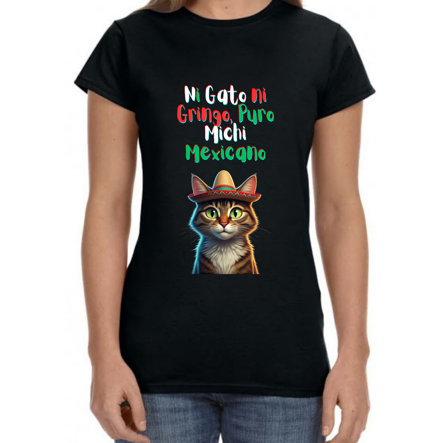 Mexican Cat T-Shirt – Funny Unisex Michi Lover Tee