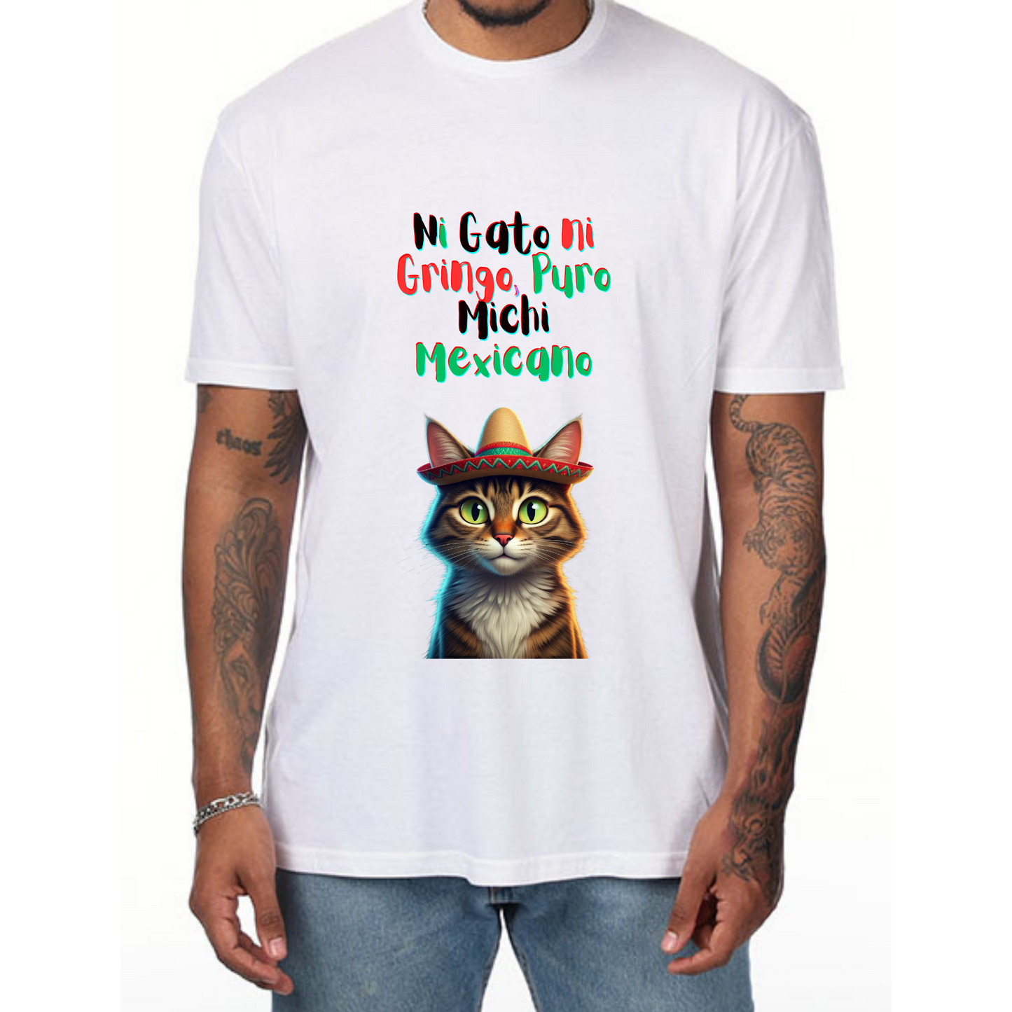 Mexican Cat T-Shirt – Funny Unisex Michi Lover Tee