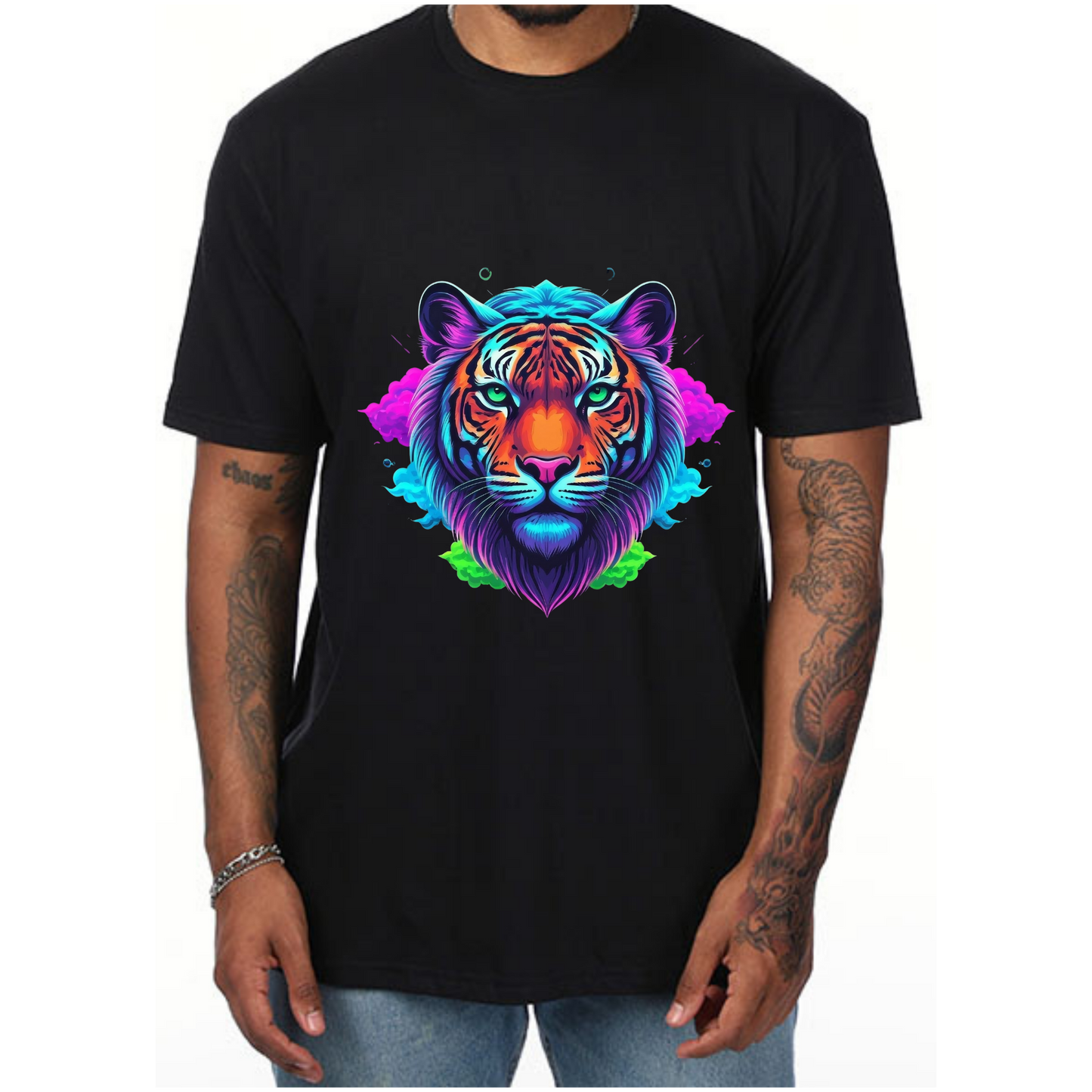 Neon Tiger Unisex T-Shirt – Bold Animal Graphic Tee - Vibrancy GG