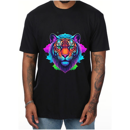 Neon Tiger Unisex T-Shirt – Bold Animal Graphic Tee - Vibrancy GG