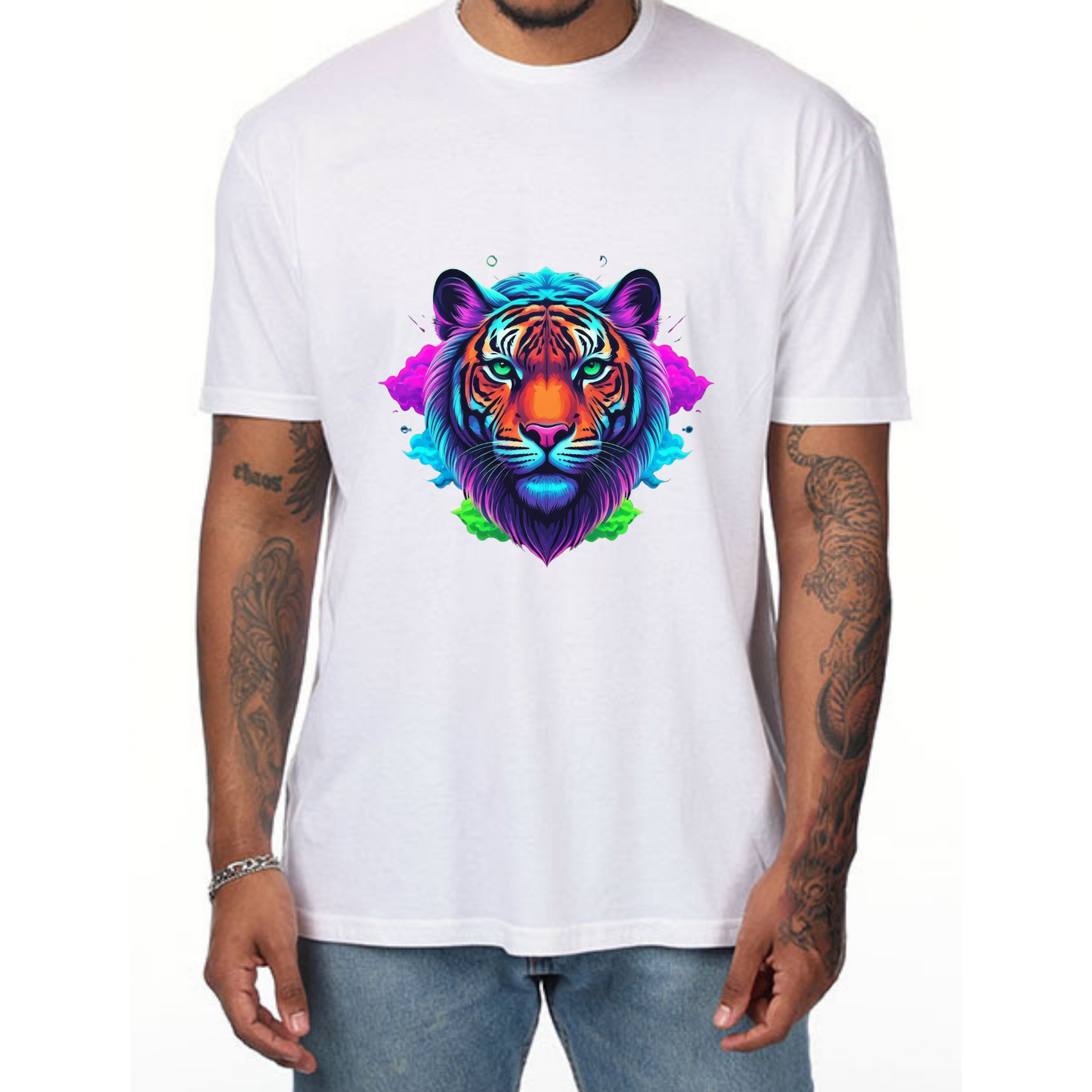 Neon Tiger Unisex T-Shirt – Bold Animal Graphic Tee - Vibrancy GG