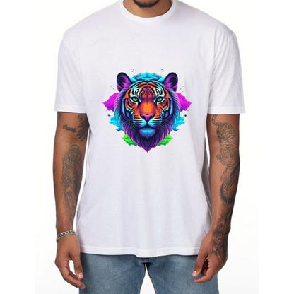 Neon Tiger Unisex T-Shirt – Bold Animal Graphic Tee - Vibrancy GG