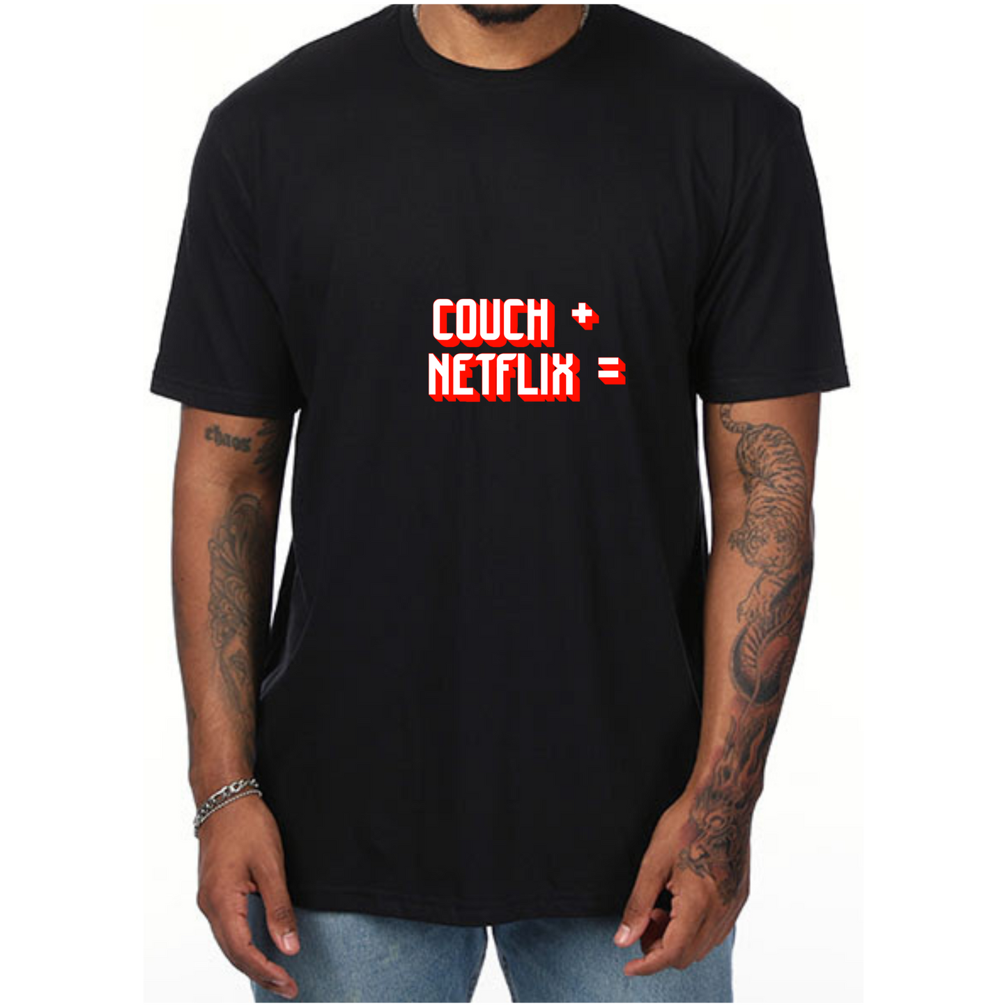 Couch + Netflix = Funny Anti-Valentine's T-Shir for Men