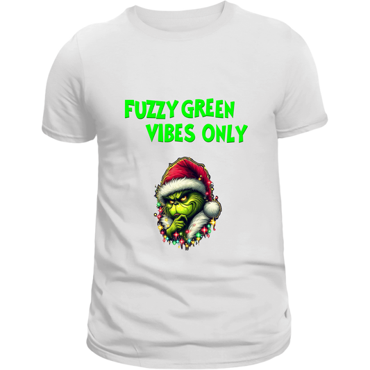 Fuzzy Green Cheer Tee - Grinch Christmas T Shirt for Men and Women -  100% Cotton Comfort - VibrancyGG