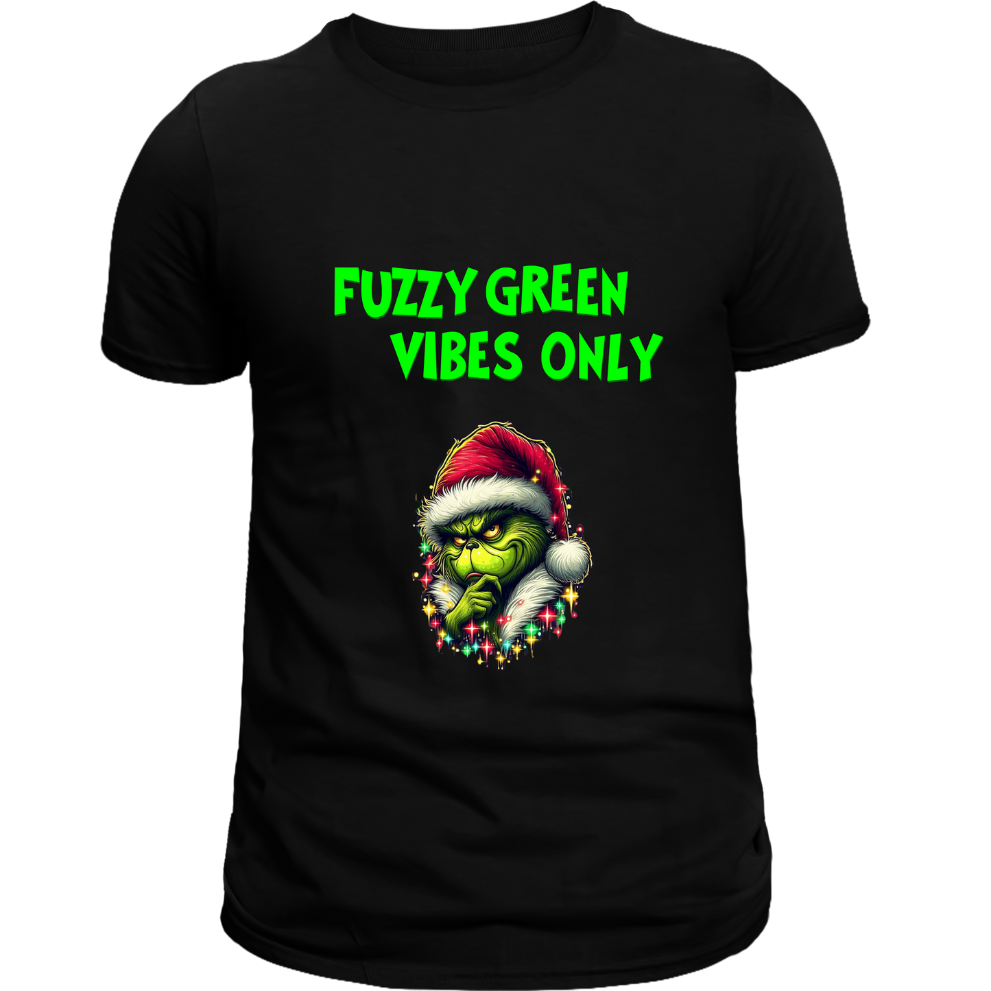 Fuzzy Green Cheer Tee - Grinch Christmas T Shirt for Men and Women -  100% Cotton Comfort - VibrancyGG