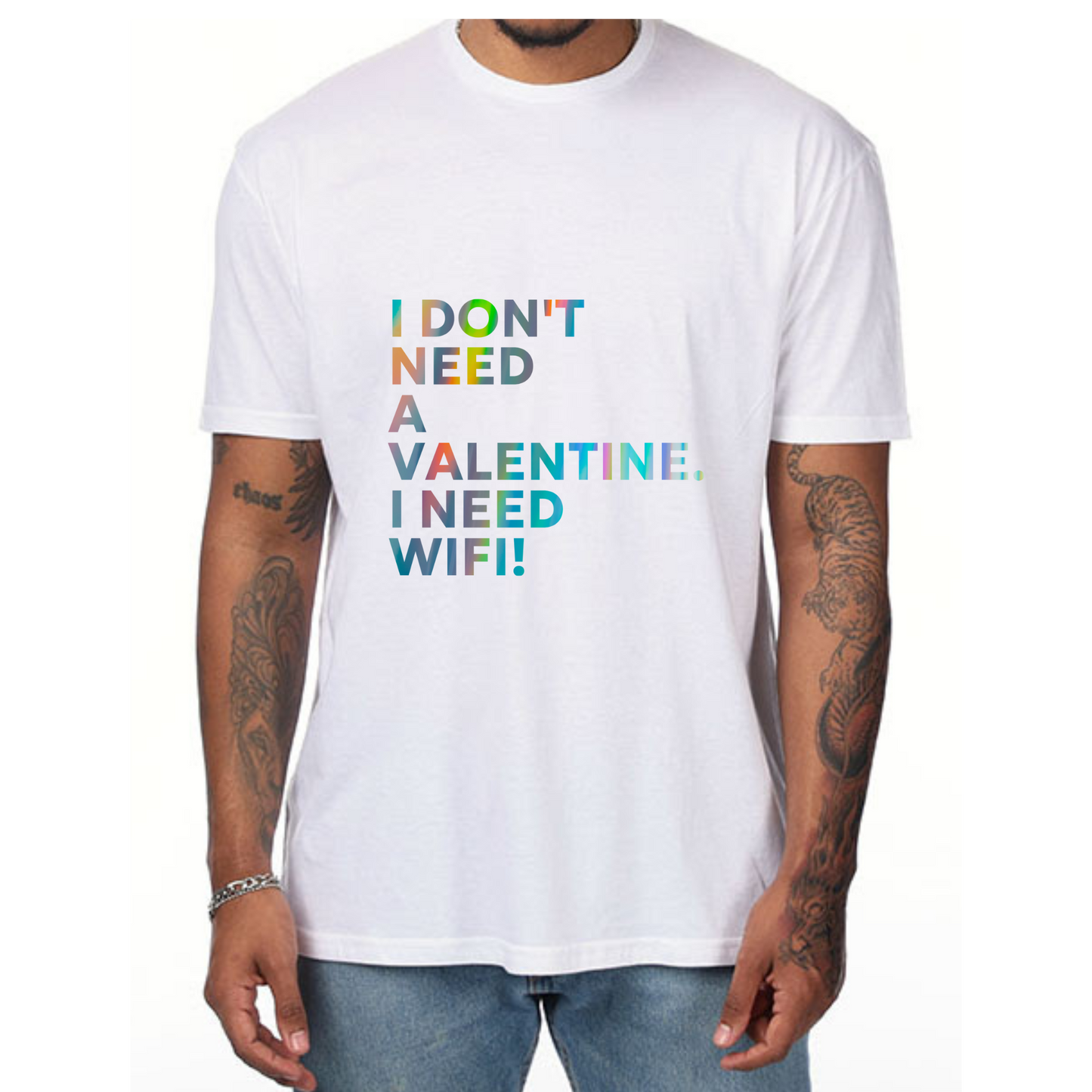 I Don't Need a Valentine, I Need WiFi" T-Shirt: Funny Tech Lover Gift for Men