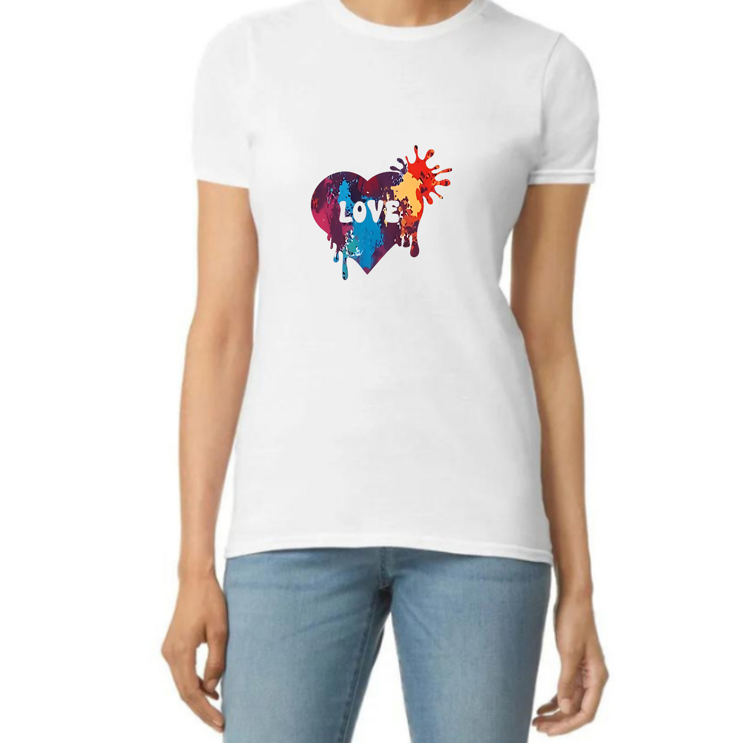 Color Splash LOVE T-Shirt – Vibrant Valentine's Day Style