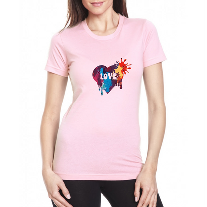 Color Splash LOVE T-Shirt – Vibrant Valentine's Day Style