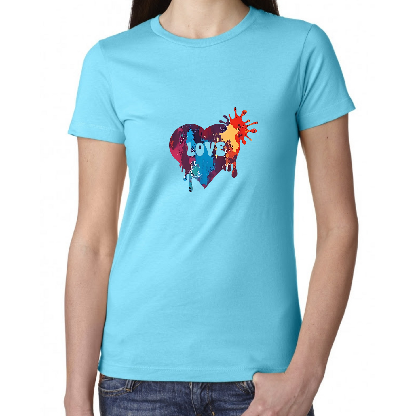 Color Splash LOVE T-Shirt – Vibrant Valentine's Day Style